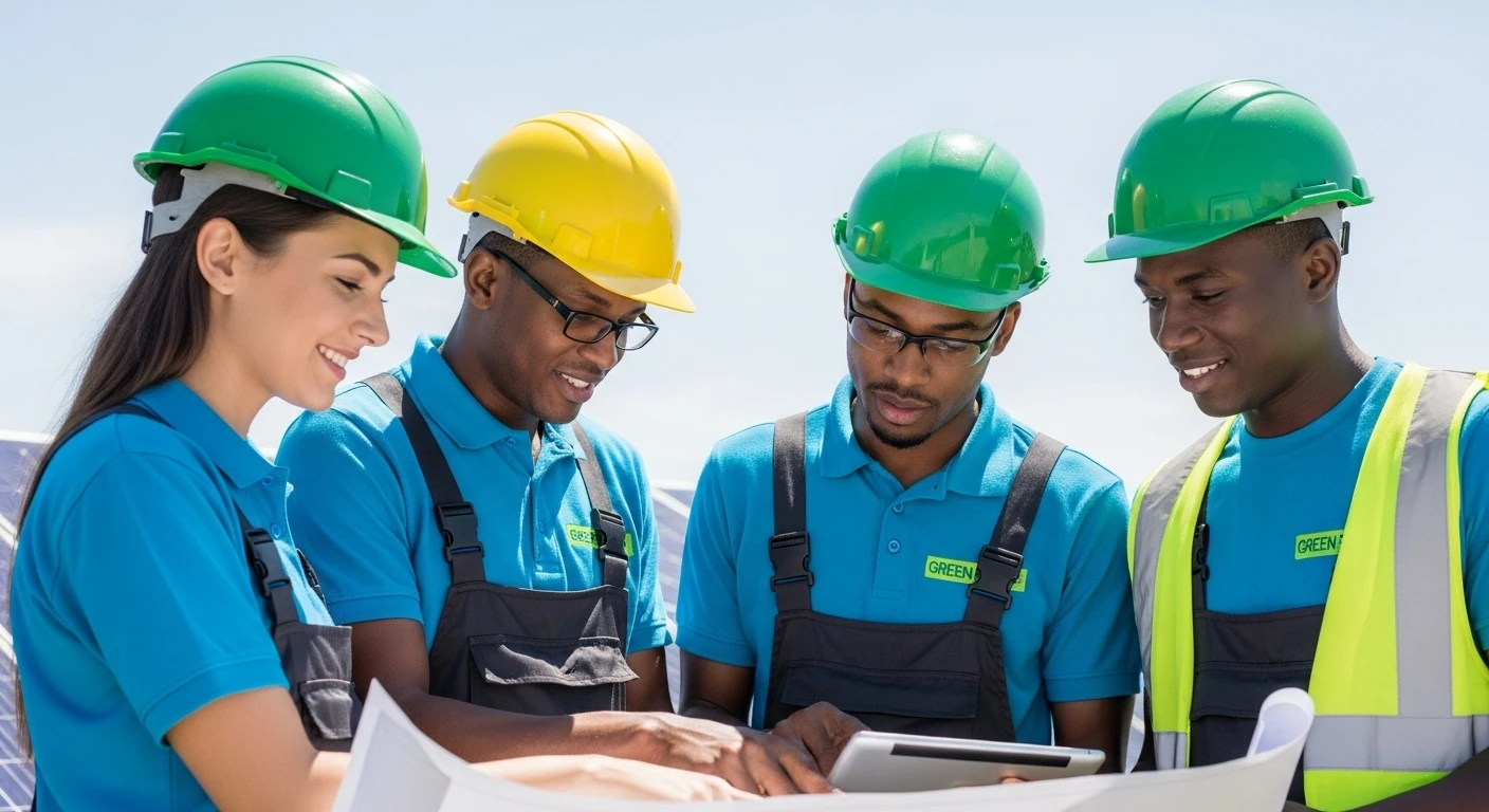 Drakemeo Energy team working on a solar project
